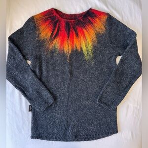 Women’s Frú Pálína Volcano Sweater Handmade Icelandic Wool, Lopapeysa, NWOT, M